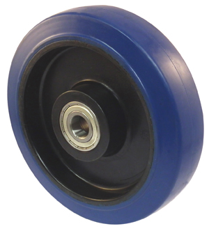 Castor Wheel 200mm | Blue Rubber Tyre / Nylon Centre, 400kg, 20mm Ball bearing (KW200RN2BBLUE)
