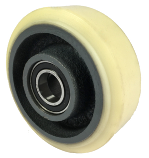 Designer Polyurethane Tyre Wheel 125mm | Polyurethane Tyre / Cast Iron, 600kg, 25mm Ball Bearing (12545PT225)