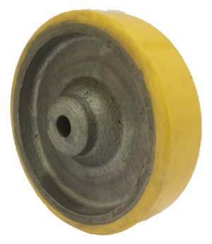 Castor Wheel 125mm | Polyurethane Tyre / Cast Iron Centre, 350kg, 12mm Plain Bore (125PT04)