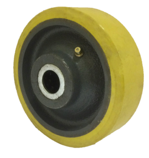 Castor Wheel 125mm | Polyurethane Tyre / Cast Iron Centre, 425kg, 20mm Roller Bearing (125PT1H)