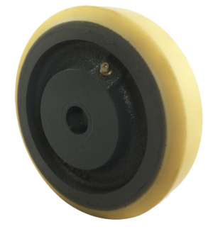 Designer Polyurethane Tyre Wheel 150mm | Polyurethane Tyre / Cast Iron, 900kg, 30mm Plain Bore (15050PT030)