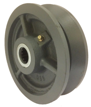 V Grooved Wheel 150mm | V Grooved Cast Iron, 1000kg, 25mm Roller Bearing (150CV1H)
