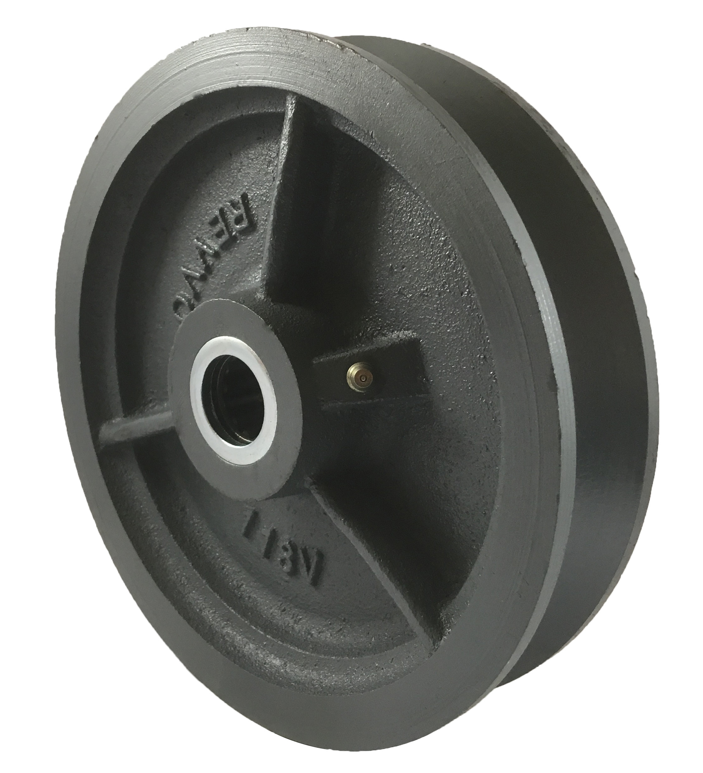 V Grooved Wheel 200mm V Grooved Cast Iron, 1000kg, 25mm Roller