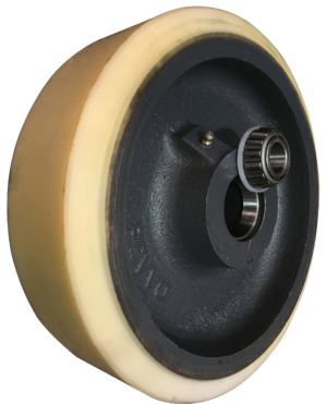 Castor Wheel 250mm | Polyurethane Tyre / Cast Iron Centre, 2500kg, 19mm Taper Roller (250PTTT)