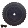 330mm Sold Rubber Tyre Wheel Barrow Wheel 250kg Load with 13mm Reducing Bushes