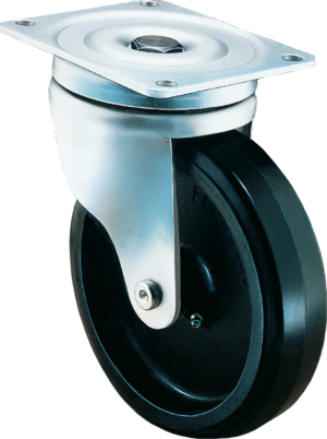 Swivel Castor, 200mm, 585kg Capacity, Rubber Tyre Wheel, Roller Bearing (855RTB)