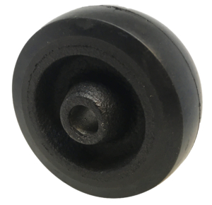 Castor Wheel 63mm | Rubber Tyre / Cast Iron, 70kg, 10mm Plain Bore (063RU03)