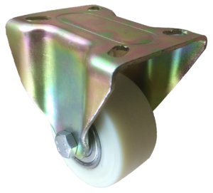 80mm Low Level Fixed Castor, 700kg Capacity | Nylon Wheel, Ball bearing (KF080NYBJ700)