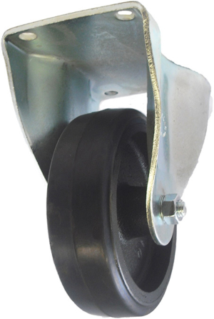 Fixed Castor, 200mm, 585kg Capacity, Rubber Tyre Wheel, Roller Bearing (888RTB)