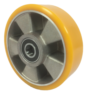 Castor Wheel 160mm | Polyurethane Tyre / Aluminium Centre, 600kg, 20mm Ball bearing (AW160PAB)