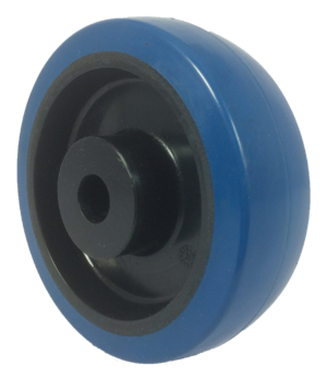 Castor Wheel 150mm | Blue Rubber Tyre / Nylon Centre, 300kg, 20mm Roller Bearing (KWRN6RBM20)