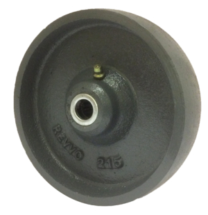 Castor Wheel, 125mm | Cast Iron, 295kg Capacity, 12mm Roller Bearing (125CI14)