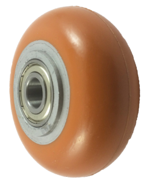 Crown Tread Castor Wheel 125mm | Polyurethane Tyre / Cast Iron Centre, 450kg, 20mm Ball bearing (CR12520241)