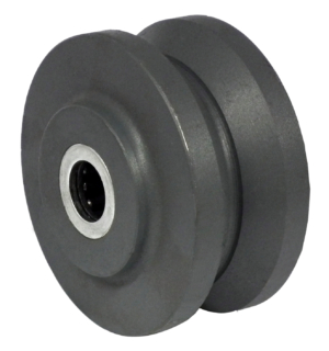 V Grooved Wheel 100mm | V Grooved Cast Iron, 300kg, 20mm Roller Bearing (100CV1H)