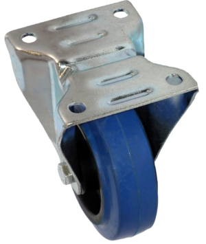 Fixed Castor, 100mm, 140kg Capacity, Rubber Tyre Wheel, Roller Bearing (DFRN10011030)
