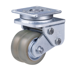 75mm AGV Swivel Castor, Twin Wheel, 250kg Capacity | Polyurethane Wheel, Ball bearing (GASD75ASFHUD)