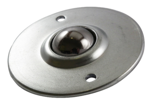 Ball Transfer Unit, 25.4mm Load Ball, Flange 2 Hole Type, 60kg Load Capacity (K25BTUFL2)