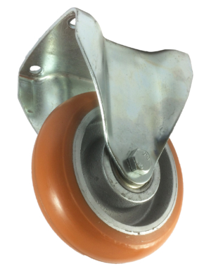 150mm Fixed Castor, 500kg Capacity | Polyurethane Tyre Wheel, Ball bearing, 188mm Height (KFCR15020241)
