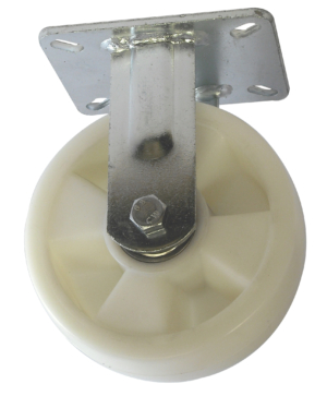 100mm Fixed Castor, 270kg Capacity | Nylon Wheel, Ball Bearing (KFMG100NYB)
