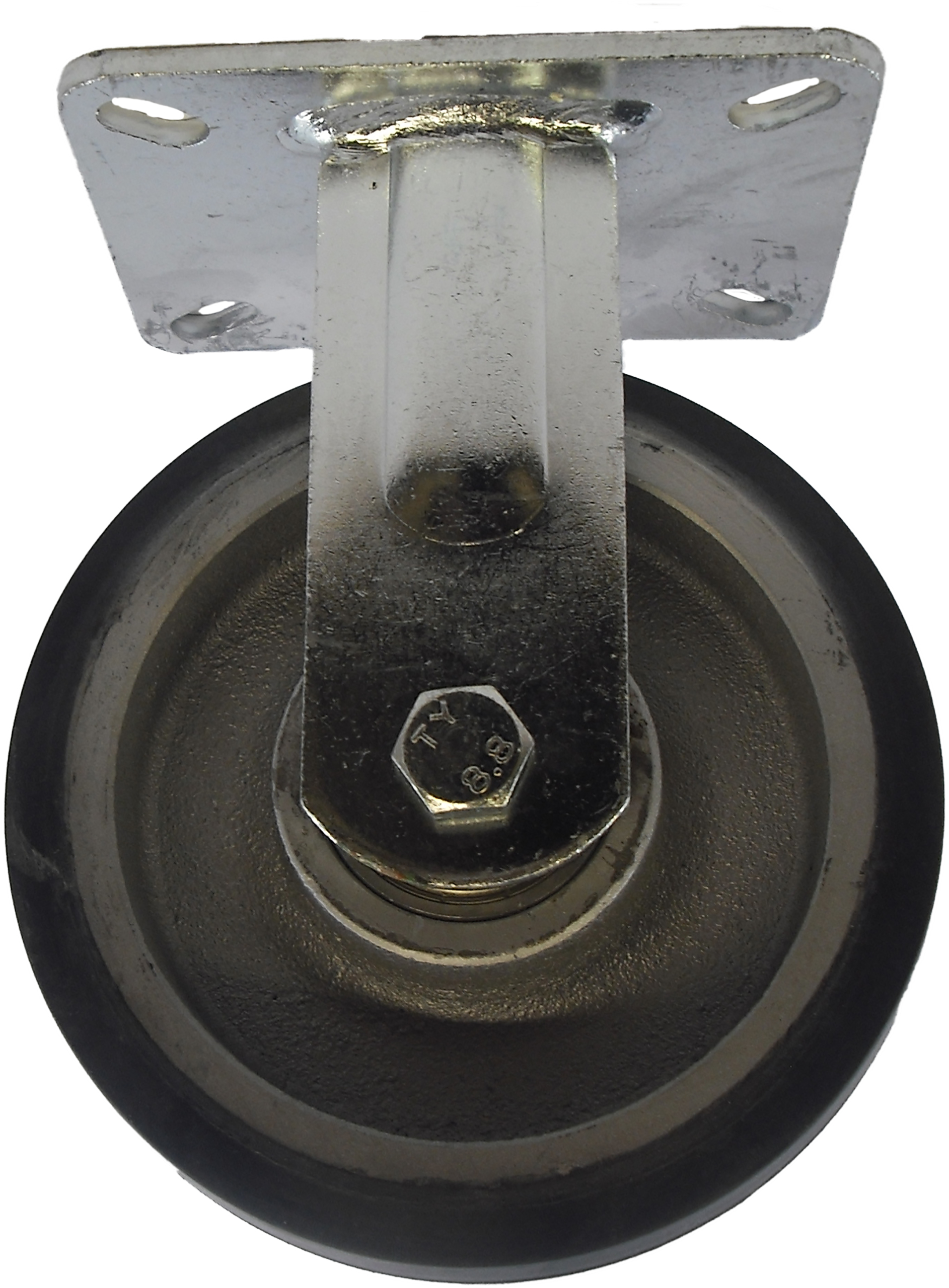 150mm Fixed Castor, 400kg Capacity Rubber Tyre Wheel, Ball Bearing