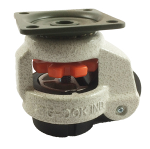 42mm Footmaster Levelling Castor, Plate Fitting, 60kg Capacity | 42mm Nylon Wheel (KGD-40F)
