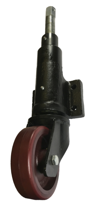 Jacking Castor, 150mm, Polyurethane Tyre / Cast Iron Centre Wheel, Roller Bearing, 700kg (KJD150SUB)