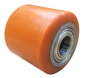 Pallet Roller, 85mm X 80mm, Polyurethane Tyre, 25mm Ball Bearing, 700kg (KR8580PTB25)