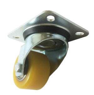 60mm Low Level Swivel Castor, 200kg Capacity | Polyurethane Tyre Wheel, Ball bearing (KS060PTB200)