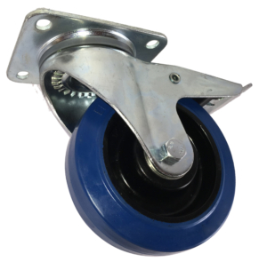 150mm Swivel Castor with Brake, 300kg Capacity | Rubber Tyre Wheel, Roller Bearing (KS150RNB300SWB)