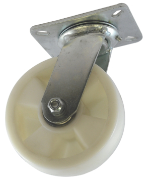 200mm Swivel Castor, 600kg Capacity | Nylon Wheel, Roller Bearing (KSMG200NYB)