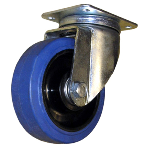 125mm Swivel Castor, 180kg Capacity | Rubber Tyre Wheel, Roller Bearing (KS125RNB180)