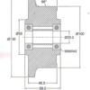 100mm Flanged Cast Iron Wheel with Ball Bearings KW100CF2H