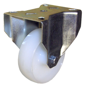 100mm Fixed Castor, 250kg Capacity | Nylon Wheel, Plain Bore (MFK100NY)