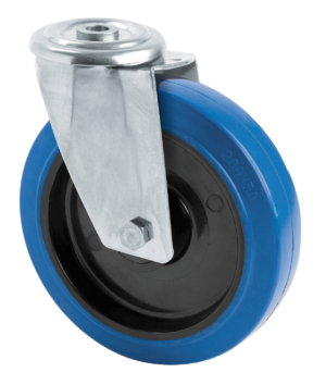100mm Stainless Steel Swivel Castor, 150kg Capacity | Rubber Tyre Wheel, Roller Bearing (MSS100RNBBH)