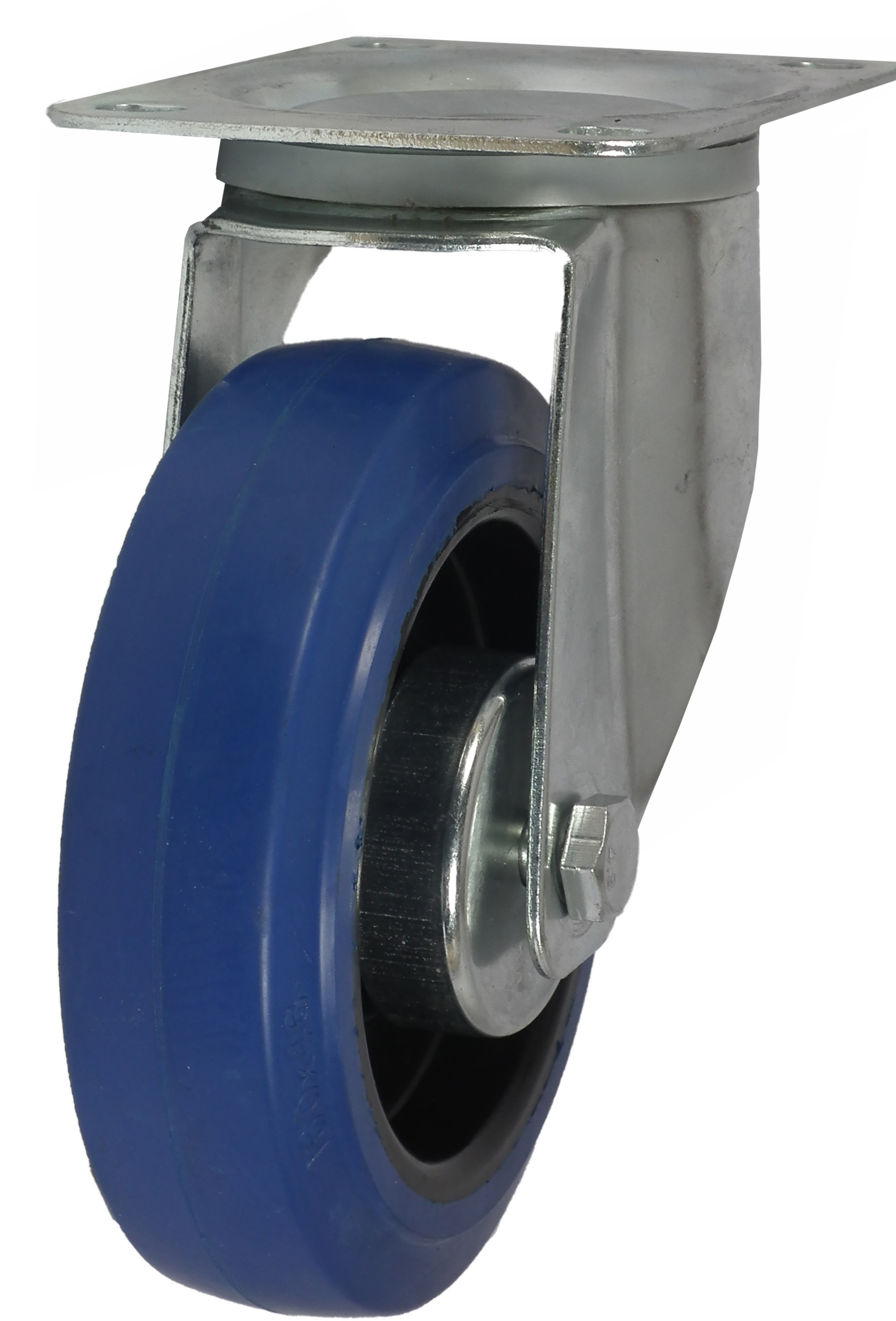 100mm Swivel Castor, 160kg Capacity Rubber Tyre Wheel, Ball Bearing