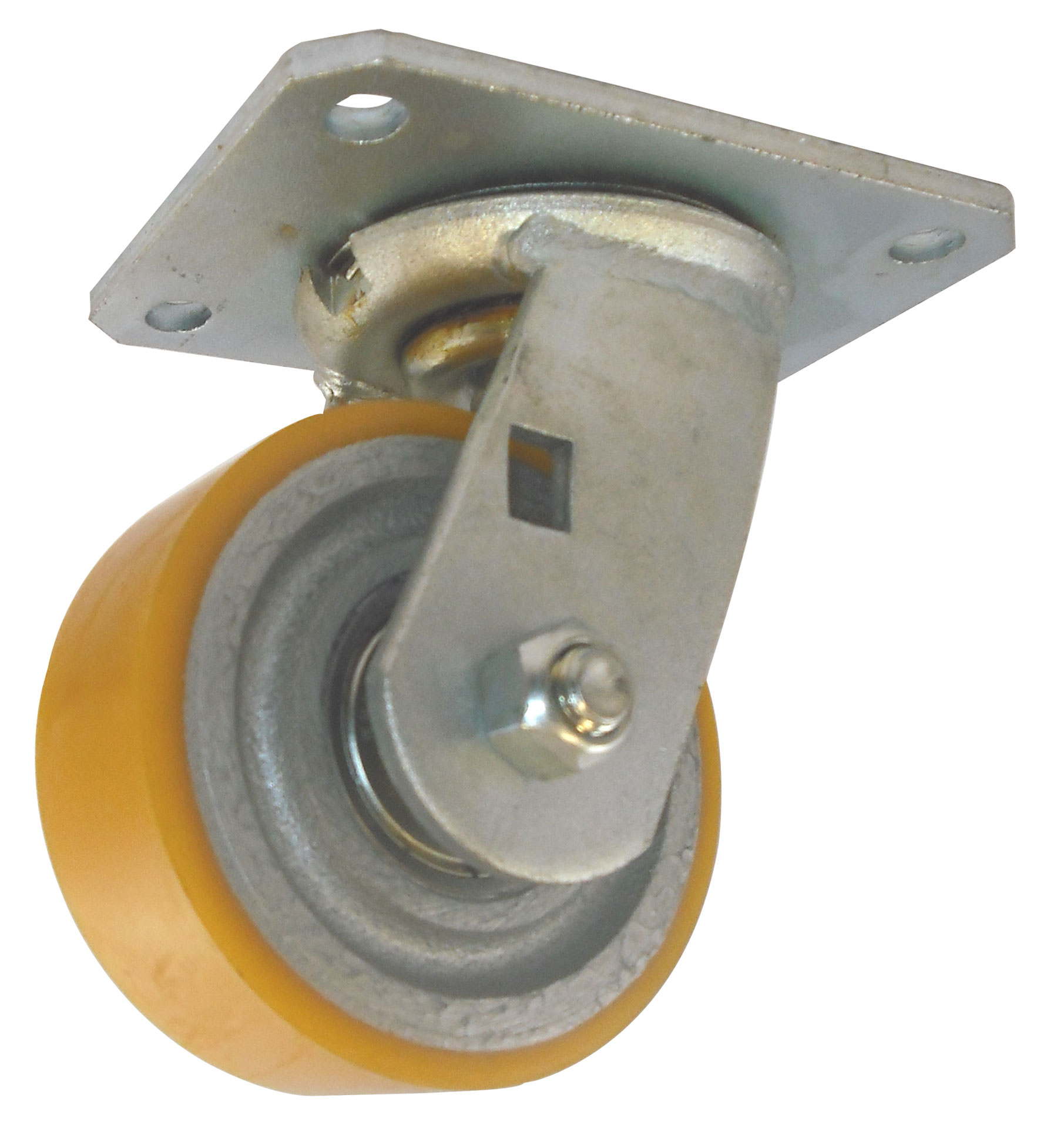 100mm Swivel Castor, 300kg Capacity Polyurethane Tyre Wheel, Ball