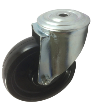 125mm High Temperature Swivel Castor, 150kg Capacity | Phenolic Resin Wheel, Plain Bore (MSX125HTBH)