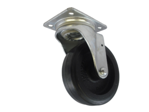 125mm Swivel Castor, 180kg Capacity | Rubber Tyre Wheel, Roller Bearing (522RTB)