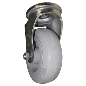 125mm Swivel Castor, 85kg Capacity | Rubber Tyre Wheel, Ball Bearing (1321104)
