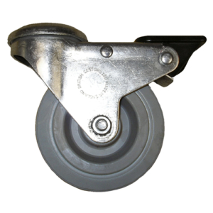 125mm Swivel and Brake Castor, 85kg Capacity | Rubber Tyre Wheel, Ball Bearing (1322104)