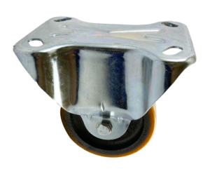 100mm Fixed Castor, 225kg Capacity | Polyurethane Tyre Wheel, Plain Bore (TF4100PT04)