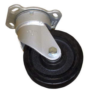 200mm Swivel Castor, 535kg Capacity | Rubber Tyre Wheel, Roller Bearing (TSH200RU15)