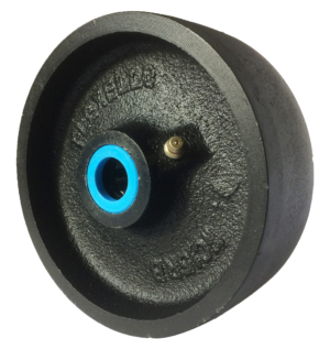 Castor Wheel 125mm | Cast Iron, 630kg, 15mm Roller Bearing (WCI5RBM15)