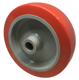 Castor Wheel 125mm | Polyurethane Tyre / Nylon Centre, 300kg, 15mm Plain Bore (WPN5M15)