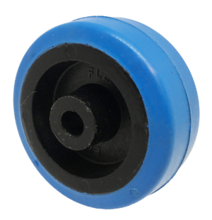 Castor Wheel 50mm | Rubber Tyre / Nylon Centre, 27kg, 6.4mm Plain Bore (WRN20)
