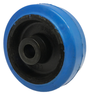 Castor Wheel 63mm | Rubber Tyre / Nylon Centre, 45kg, 9.5mm Plain Bore (WRN25)