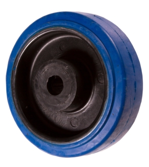 Castor Wheel 75mm | Rubber Tyre / Nylon Centre, 90kg, 12mm Plain Bore (WRN3M12)