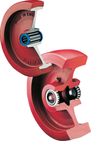 Castor Wheel, 250mm | Polyurethane Tyre / Cast Iron Centre, 2270kg Capacity, 19mm Taper Roller (WSU110TM)