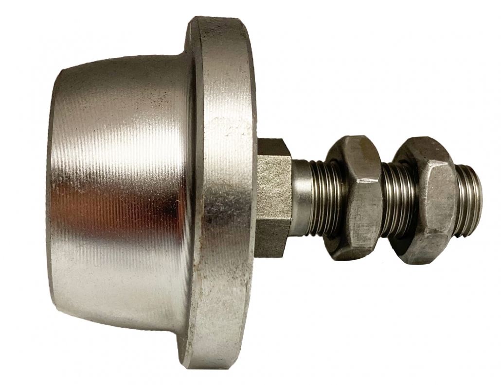 Rail Wheel 55mm Single Flanged Steel Wheel with Steel Stub Axle