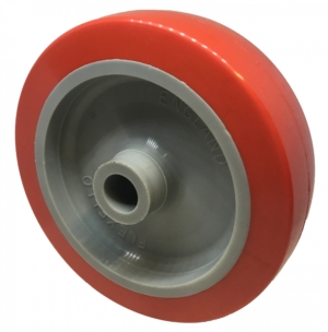 Castor Wheel 150mm | Polyurethane Tyre / Nylon Centre, 600kg, 20mm Plain Bore (WPN6M20)